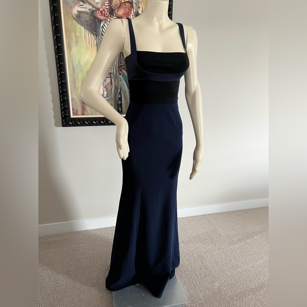 NWT BCBGMaxAzria “Arabella” Gown – Navy/Black – Size 0 - Picture 7 of 14